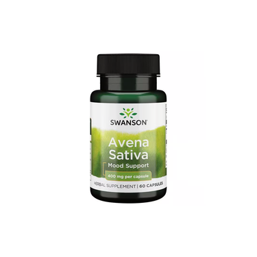 Swanson’s Avena Sativa 400 mg, a dietary supplement with 60 capsules, utilizes the calming properties of oats to enhance well-being.